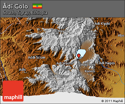 Physical 3D Map of Ādī Golo