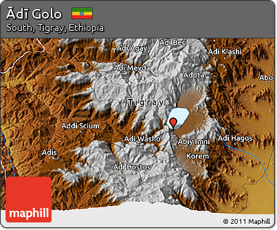 Physical 3D Map of Ādī Golo
