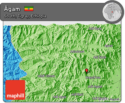 Political 3D Map of Āgam