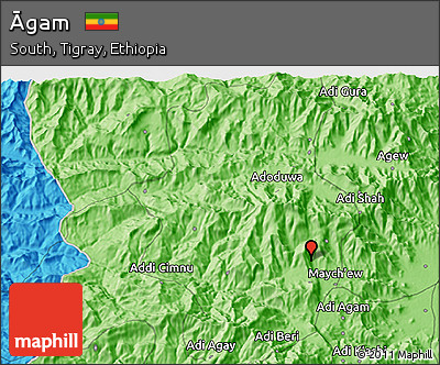 Political 3D Map of Āgam