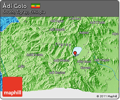 Political 3D Map of Ādī Golo