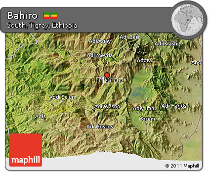 Satellite 3D Map of Bahiro