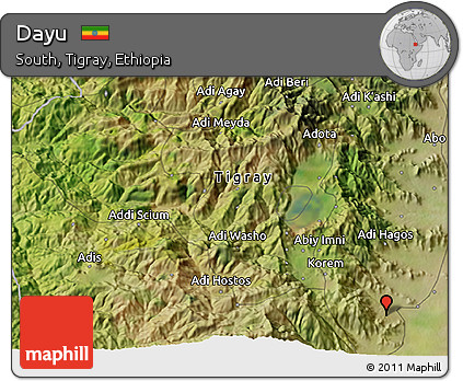Satellite 3D Map of Dayu
