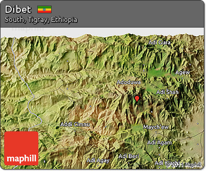 Satellite 3D Map of Dibet