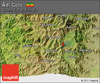Satellite 3D Map of Ādī Golo