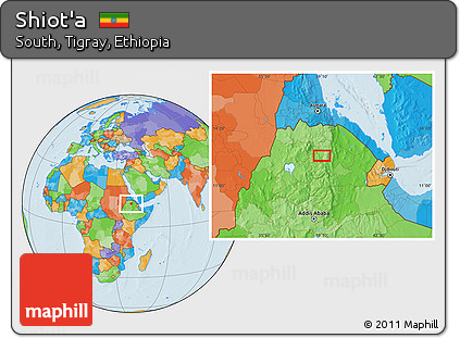 Political Location Map of Shiot'a