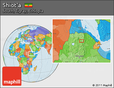 Political Location Map of Shiot'a