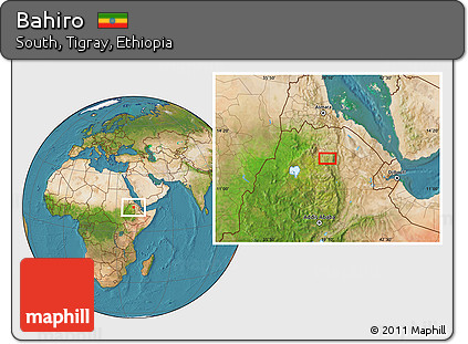 Satellite Location Map of Bahiro