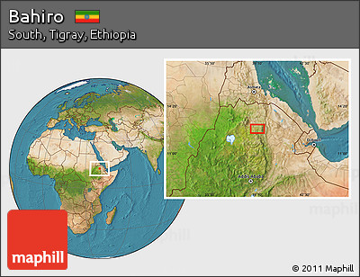 Satellite Location Map of Bahiro
