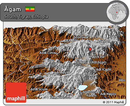 Physical Panoramic Map of Āgam