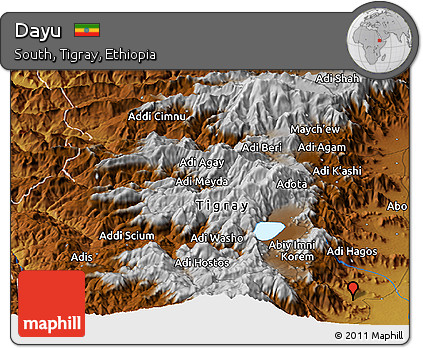 Physical Panoramic Map of Dayu