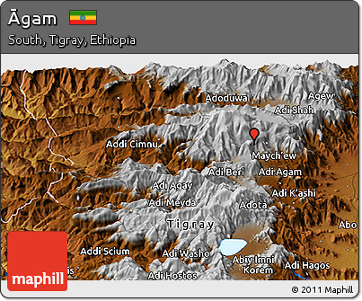 Physical Panoramic Map of Āgam