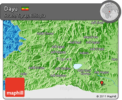 Political Panoramic Map of Dayu