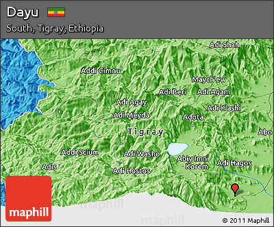 Political Panoramic Map of Dayu