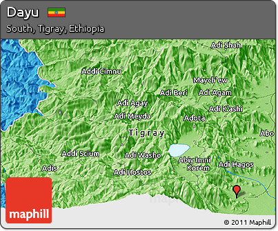 Political Panoramic Map of Dayu
