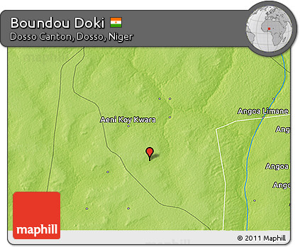 Physical 3D Map of Boundou Doki