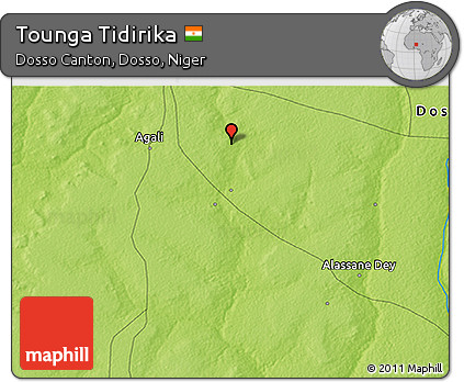 Physical 3D Map of Tounga Tidirika