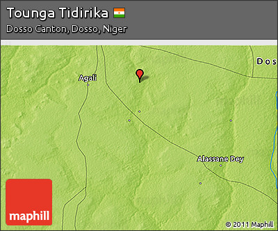 Physical 3D Map of Tounga Tidirika