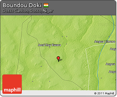 Physical 3D Map of Boundou Doki