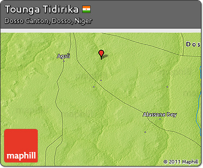 Physical 3D Map of Tounga Tidirika
