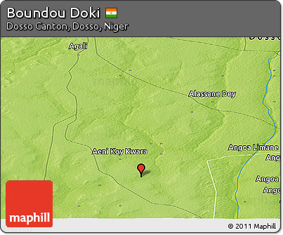 Physical Panoramic Map of Boundou Doki