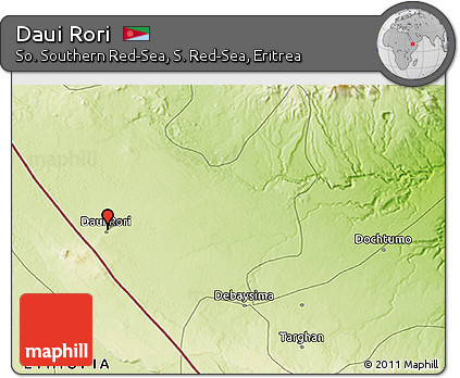 Physical 3D Map of Daui Rori