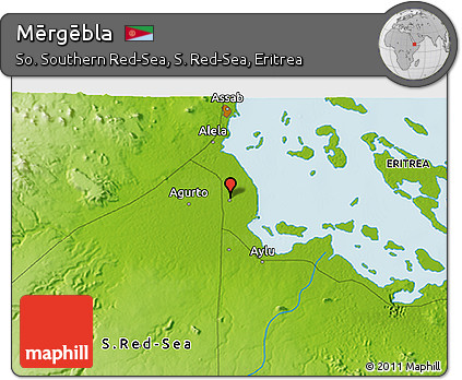 Physical 3D Map of Mērgēbla