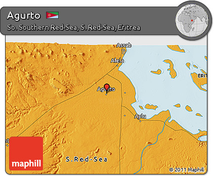 Political 3D Map of Agurto