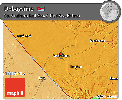 Political 3D Map of Debaysīma