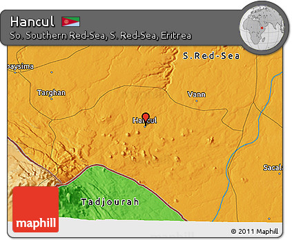 Political 3D Map of Hancul