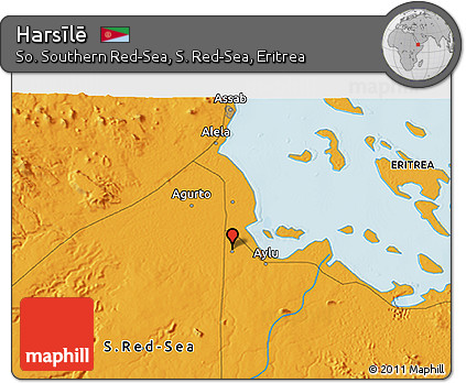 Political 3D Map of Harsīlē