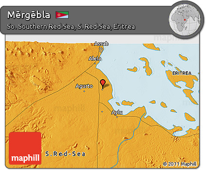 Political 3D Map of Mērgēbla