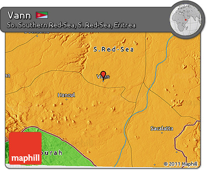 Political 3D Map of Vann