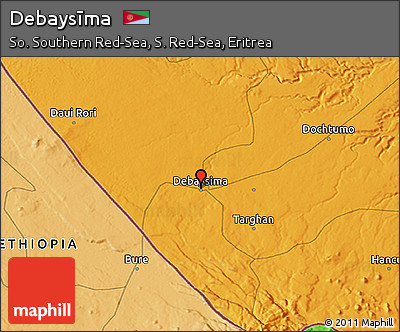 Political 3D Map of Debaysīma