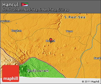 Political 3D Map of Hancul