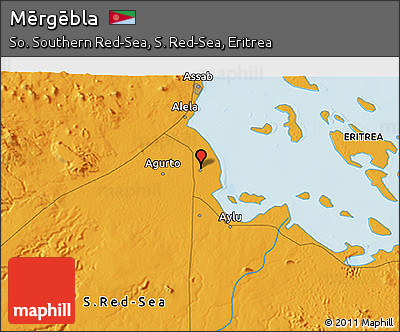 Political 3D Map of Mērgēbla