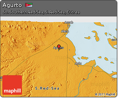 Political 3D Map of Agurto