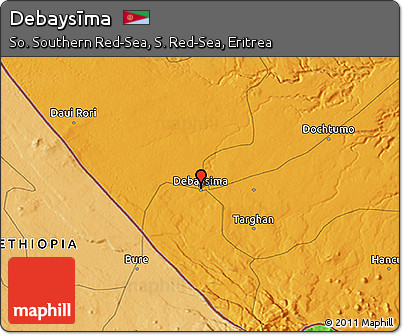 Political 3D Map of Debaysīma