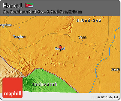 Political 3D Map of Hancul