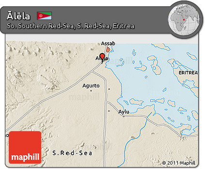 Shaded Relief 3D Map of Ālēla