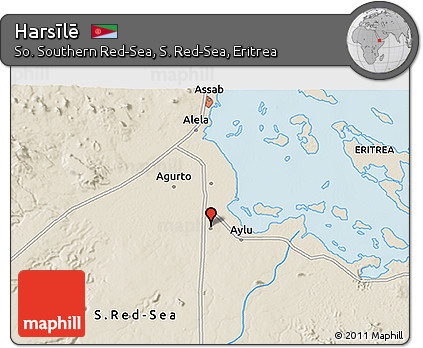 Shaded Relief 3D Map of Harsīlē