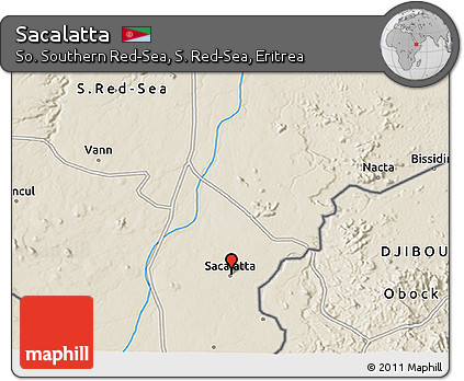 Shaded Relief 3D Map of Sacalatta