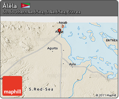 Shaded Relief 3D Map of Ālēla