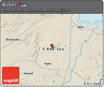 Shaded Relief 3D Map of Asbol
