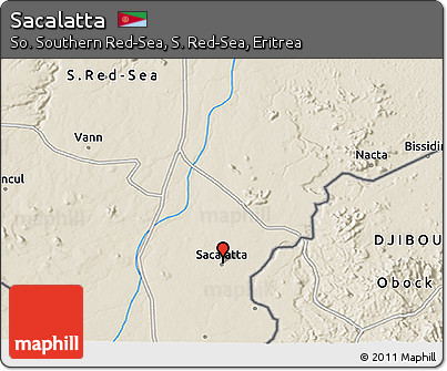 Shaded Relief 3D Map of Sacalatta