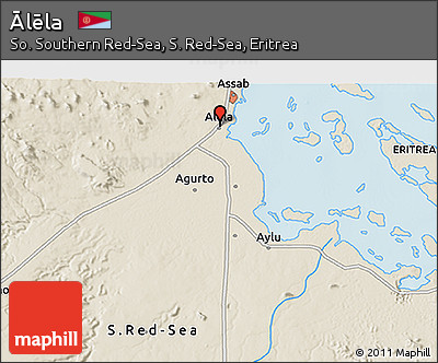 Shaded Relief 3D Map of Ālēla
