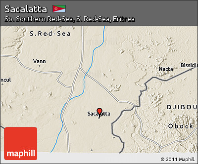 Shaded Relief 3D Map of Sacalatta