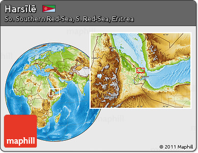 Physical Location Map of Harsīlē