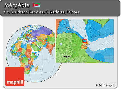 Political Location Map of Mērgēbla