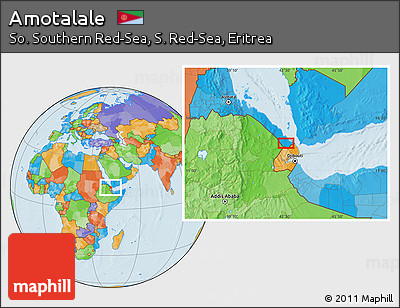 Political Location Map of Amotalale